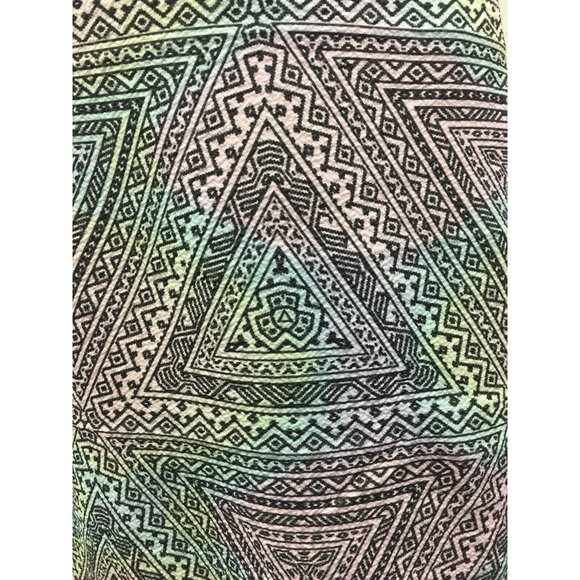 LuLaRoe Cassie Pencil Skirt 3XL Gray Colorful Print High Waisted Mom Tapered - Picture 3 of 10